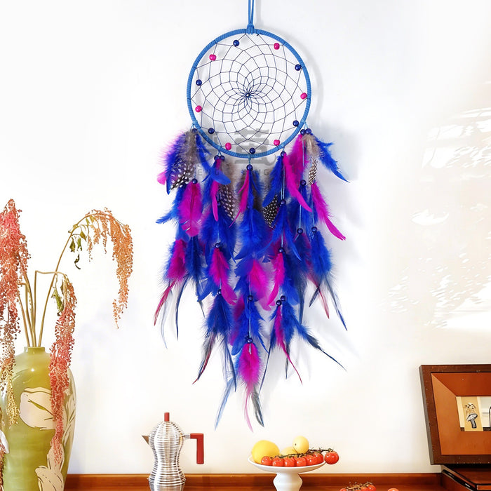 Wholesale Bohemian Style Feather Dreamcatcher Wind Chime Decorative Home Accent MOQ≥2