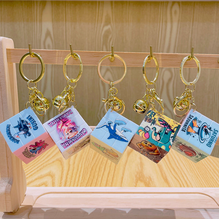 Wholesale Mini Rubik' s Cube Keychain Pendant Educational Toy Cartoon Keychain Small Gift