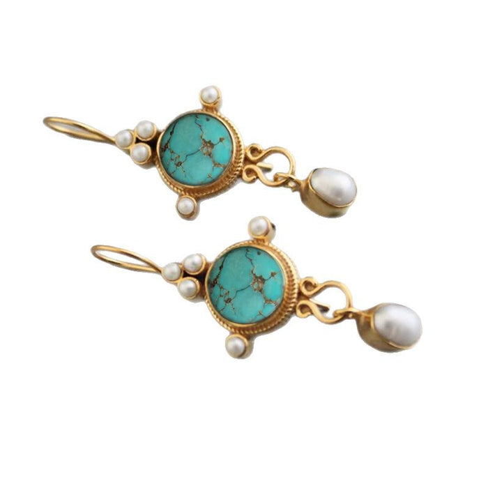 Wholesale Alloy Bohemian Turquoise Earrings