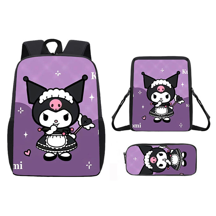 Wholesale Backpack Satchel Pencil Case Three-piece Student Schoolbag