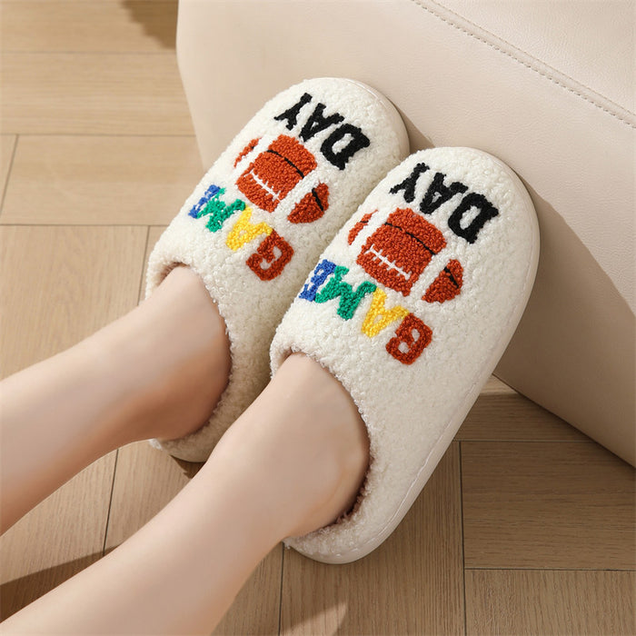 Wholesale  Rugby cotton slippers women winter home indoor warm slippers slippers autumn and winter home