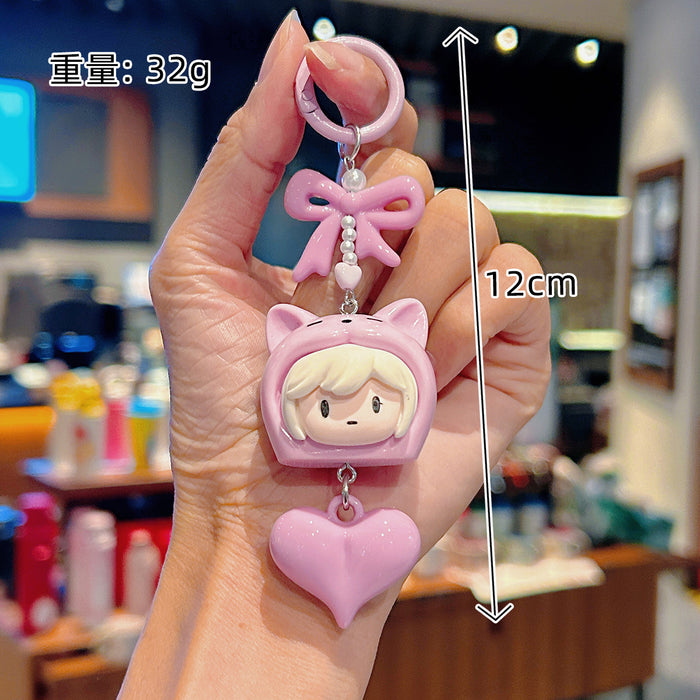 Wholesale Traveler  Resin Cartoon Keychain Cute  Bag Pendant Small Gift