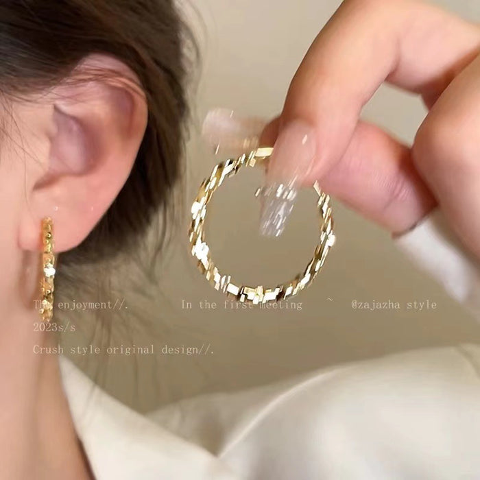 Wholesale Irregular Circle Earrings Elegant Exaggerated Ear Ring Earrings