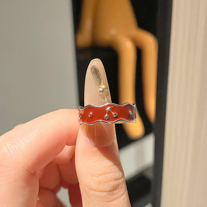 Wholesale Simple geometric flower ring, niche design, versatile ring bracelet