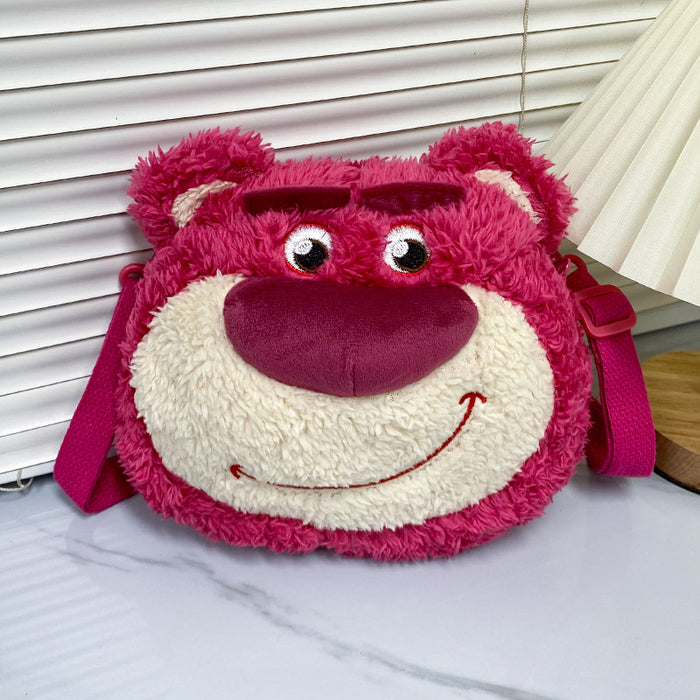 Wholesale Cute plush new cartoon furry shoulder bag, single shoulder crossbody bag