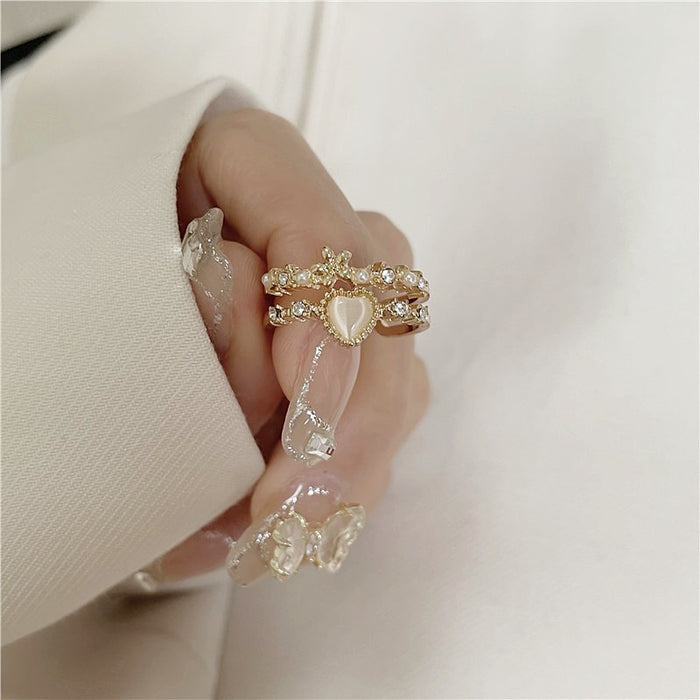 Wholesale Design sense: high-end ring, fashionable personality, niche, light luxury ring, open mouth