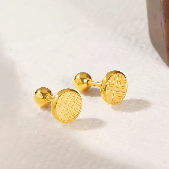 Wholesale  Anti-loss heart-shaped earrings  colorfast   small and exquisite titanium steel earrings