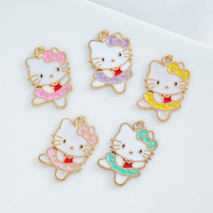Wholesale 10 pcs Cartoon-style enamel alloy DIY charms