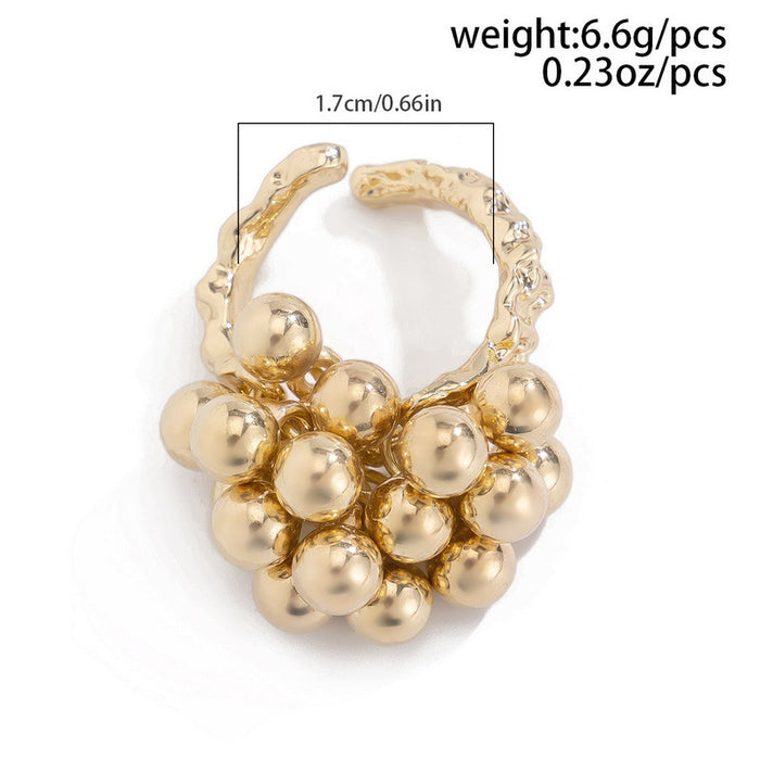 Wholesale Simple Ring Personalized Flower Ring  Alloy Three-dimensional Design Jewelry