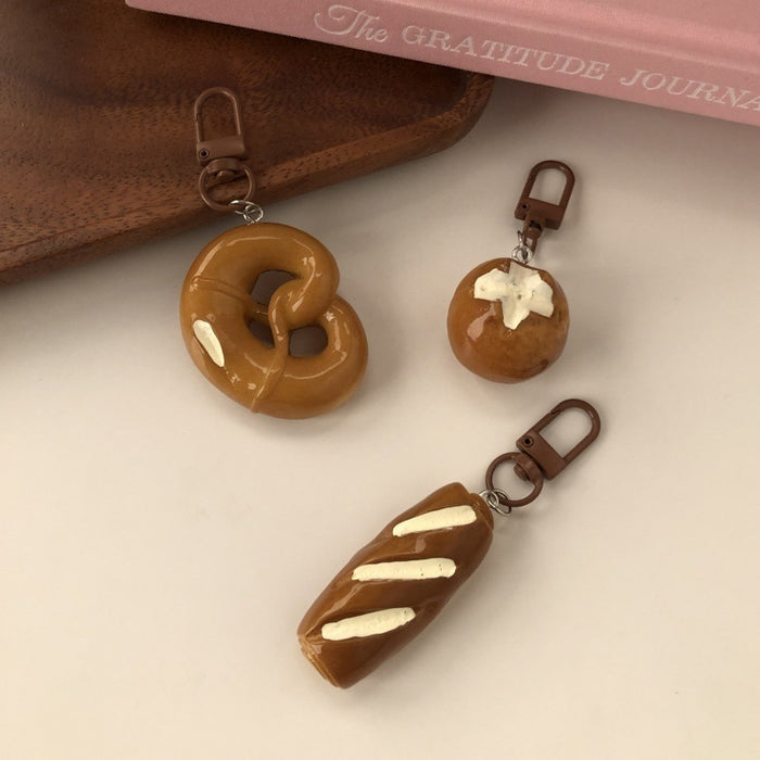 Wholesale Bagel Bread Pendant Cute Bag Decoration Pendant Versatile School Bag Keychain