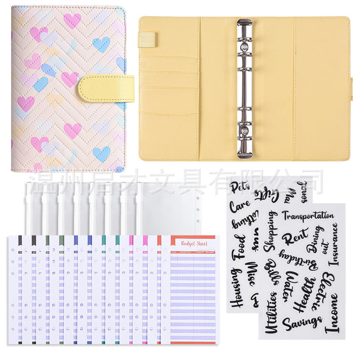 Wholesale Pu Notebook Cash Budget Loose-Leaf Financial Notebook