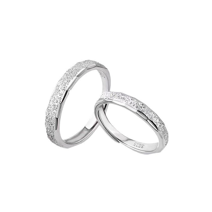 Wholesale Couple Ring Set Adjustable Copper Electroplated Design