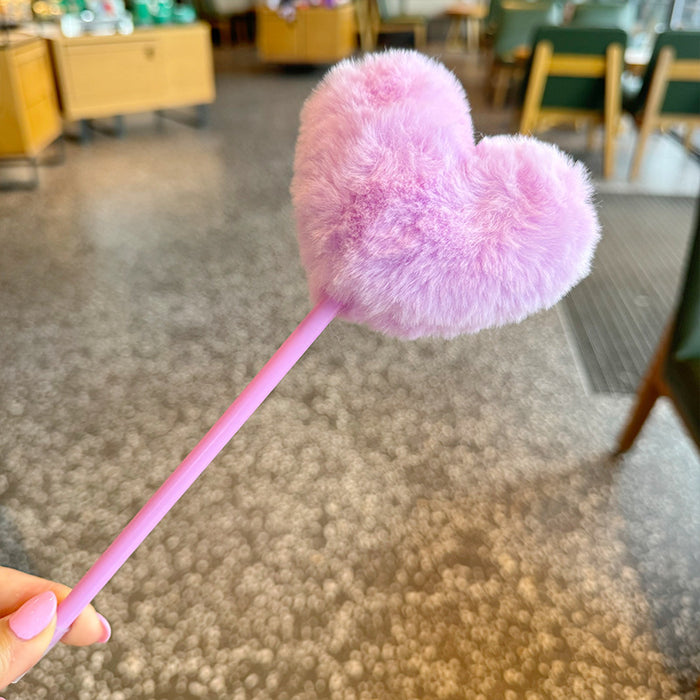 Wholesale Cute Love Rainbow Ballpoint Pen Signature Pen Black Pen Plush Pen