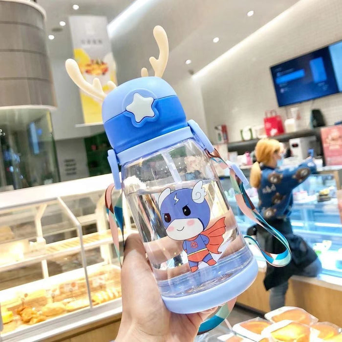 Wholesale Cute Bear Straw Cup Large-Capacity Plastic Cup