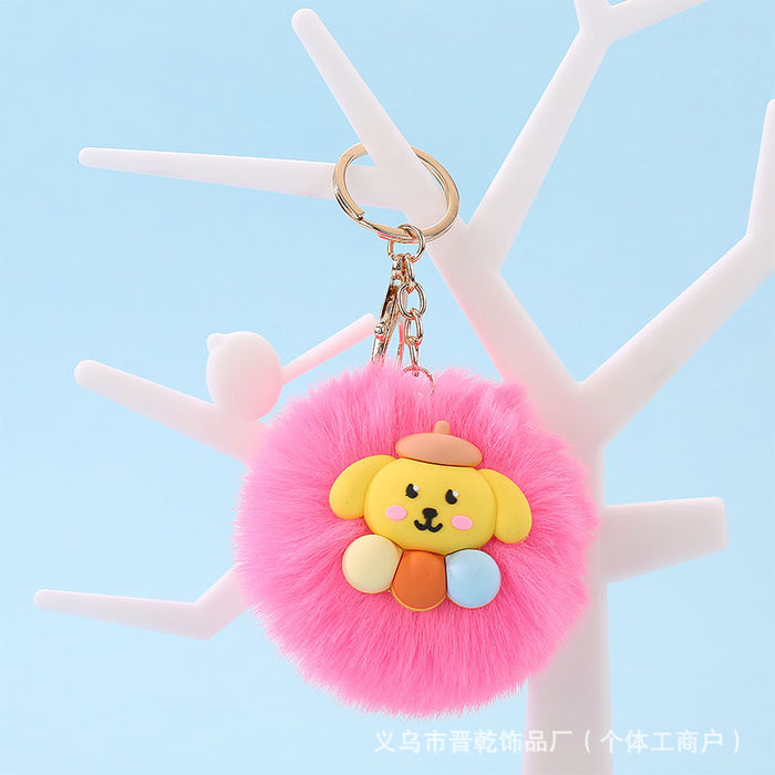 Wholesale Cartoon Cute Fur Ball Pendants Keychains JDC-KC-Jinqian001