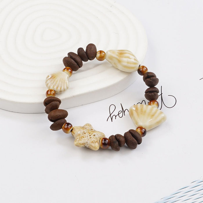 Wholesale New niche design starfish ceramic bracelet, unique couple style bracelet