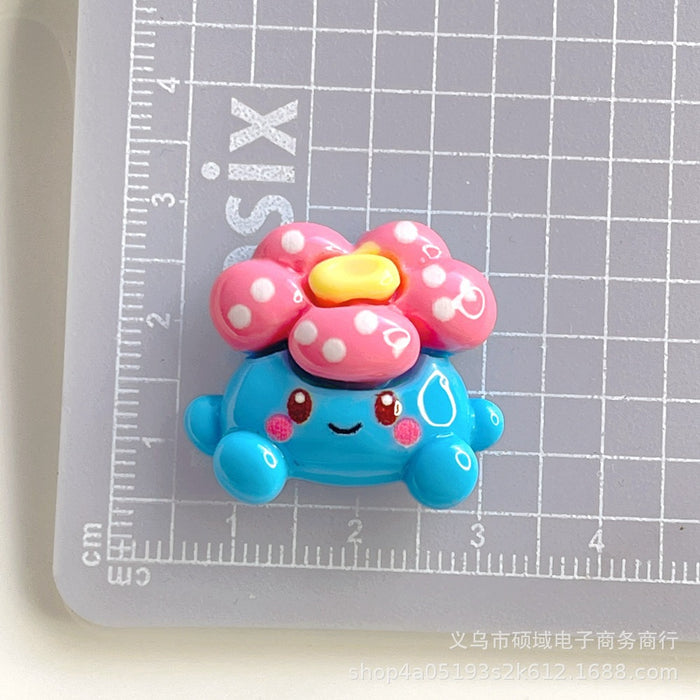 Wholesale Cartoon Bright Face Resin Patch Cream Glue Phone Case Hairpin Accessories