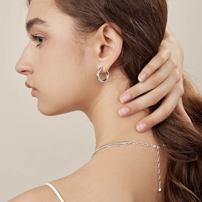 Wholesale 925 Silver Retro Ear Ring Earrings Women's  Ear Studs All-match Earrings