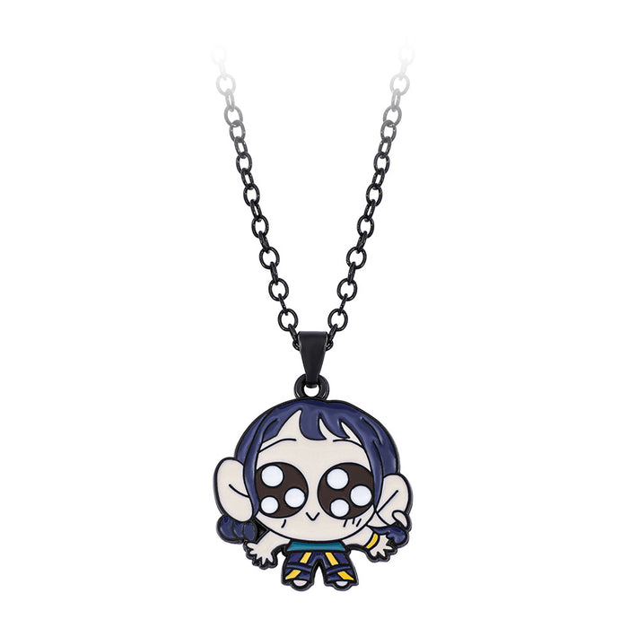 Wholesale K-POP Cartoon Cute Metal Dripping Pendant Necklace