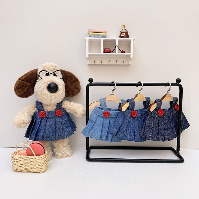 Wholesale 17cm  Doll Clothing Replacement Plush Doll Cowboy Pleated Skirt Cotton Doll Dress up