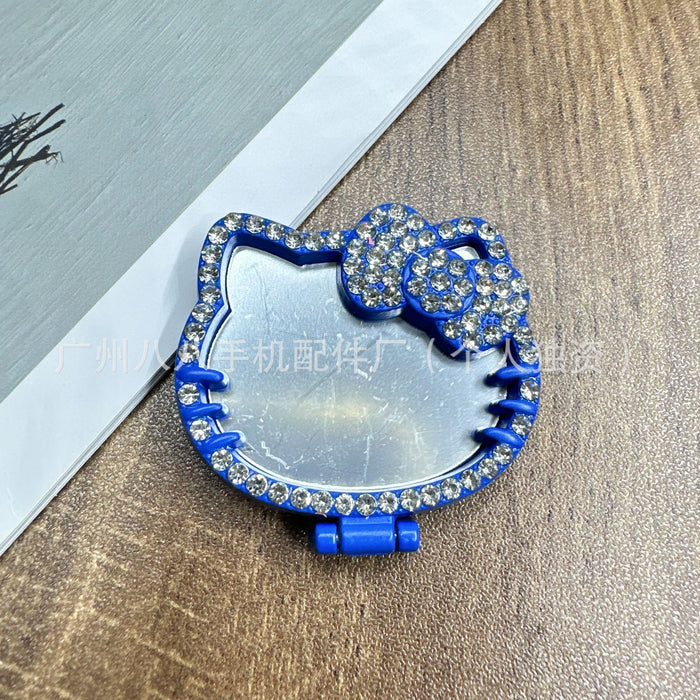 Wholesale Cartoon cat mirror metal phone stand