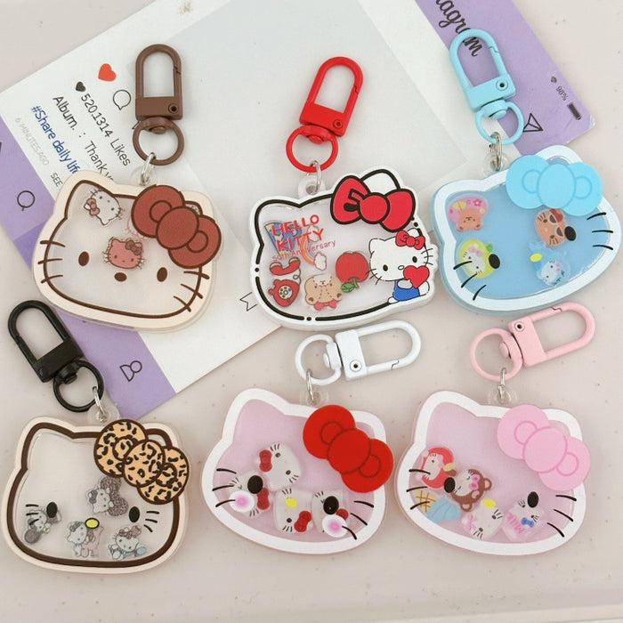 Wholesale Cartoon Wobble Cat Acrylic Keychain Bag Charm Cute Gift For Classmate Car Key Accessory Decorative Purse Pendant