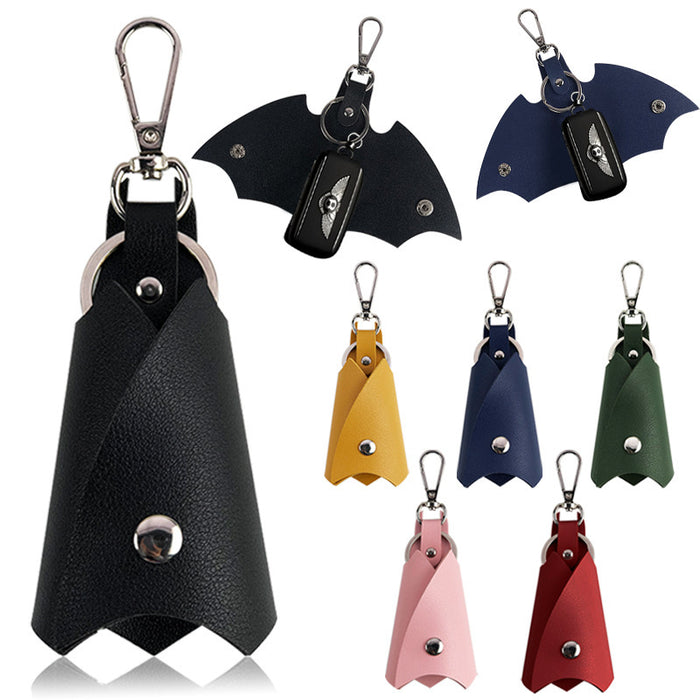 Wholesale Trendy Bat Shape PU Leather Car Keychain Key Ring Accessory For Men Women Gift