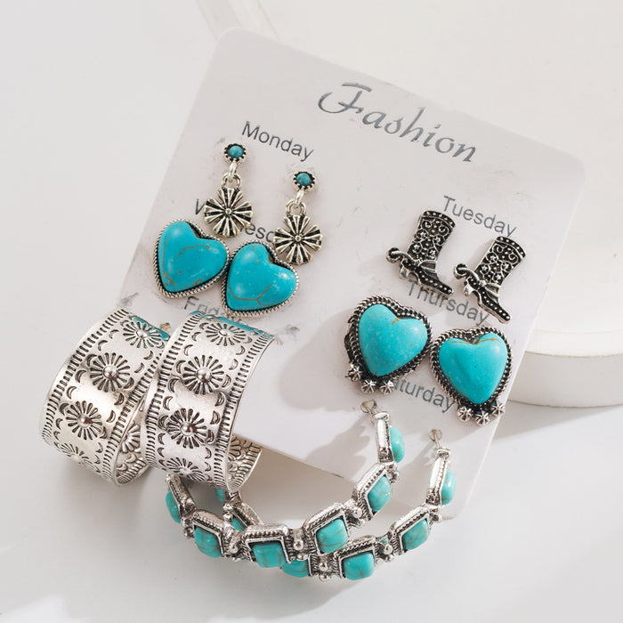 Wholesale Turquoise Statement Earrings Set