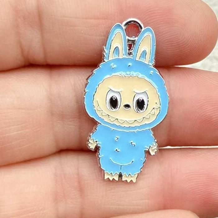 Wholesale 10pcs Silver Cartoon DIY Alloy Necklace  Earrings  Keychain Pendant