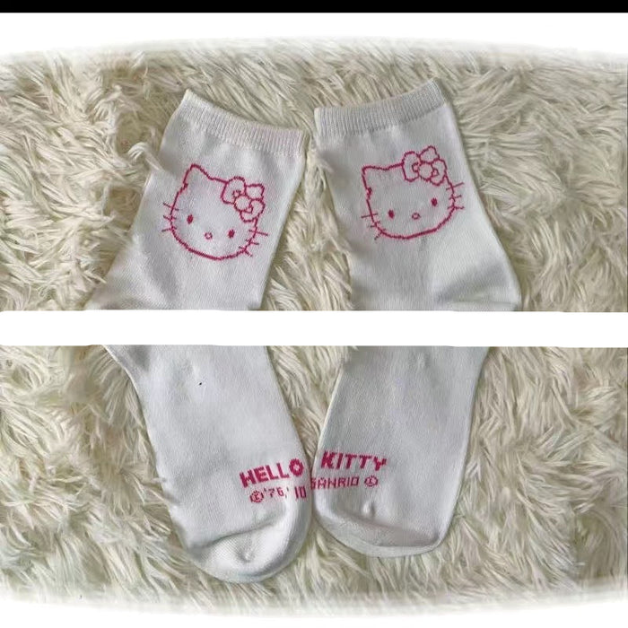 Wholesale Three-Color Polyester-Cotton Mid-Calf Cartoon Socks