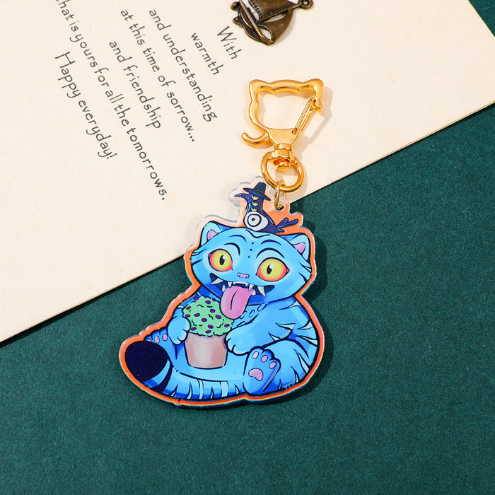 Wholesale Cartoon Anime Tiger Acrylic Keychain Pendant