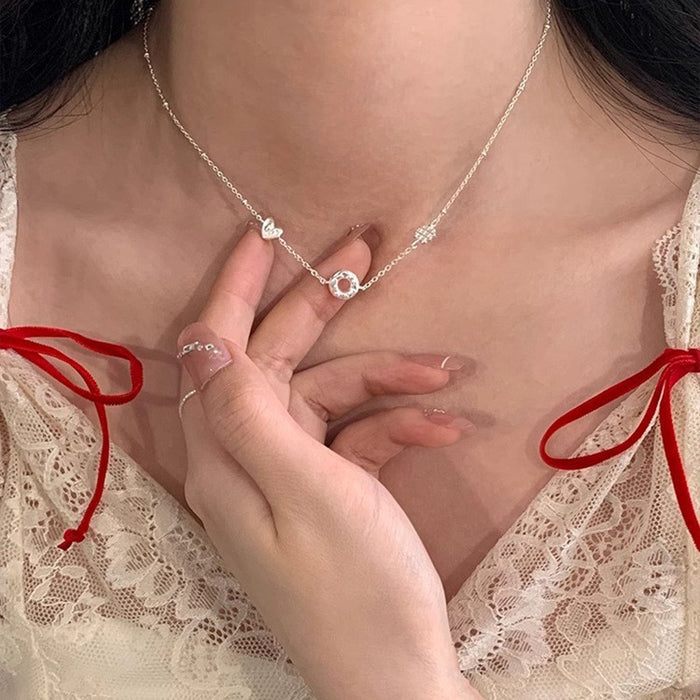 Wholesale  S925 Sterling Silver Butterfly Necklace Gift Female Niche Personalized Pendant