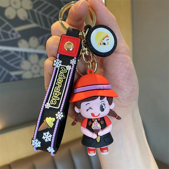 Wholesale Silicone Cartoon Doll Keychain JDC-KC-MingT210