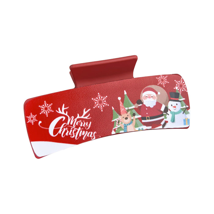 Wholesale Christmas plastic clip patch hair clip dopamine small fresh  atmosphere shark clip hair accessories