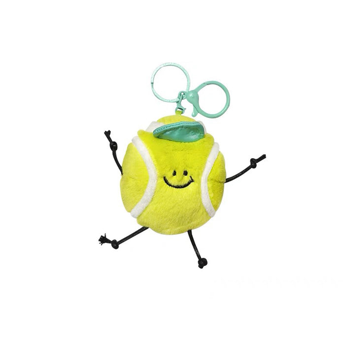 Wholesale Creative Sports Ball Plush Tennis Baseball Keychain Doll Cute Couple Car Bag Pendant Pendant