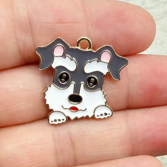 Wholesale 10pcs Cute Cartoon Dog DIY Accessories,  Charms,  Headwear,  Necklace,  Earrings Pendant
