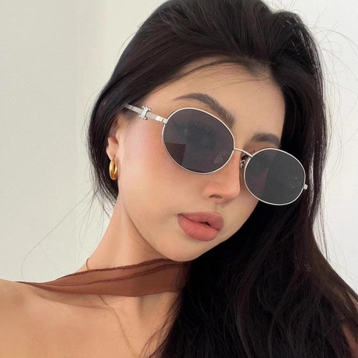 Wholesale Elliptical metal sunglasses, new retro sunglasses