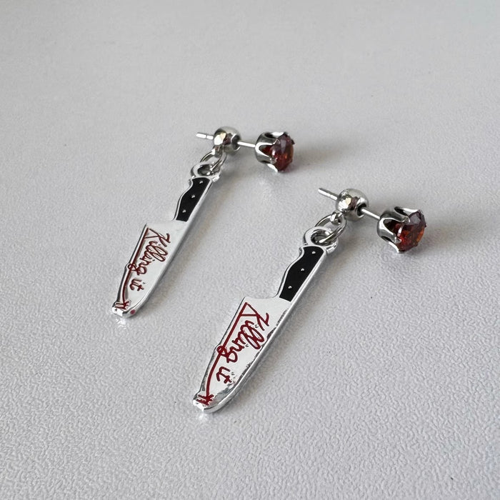 Wholesale Dagger Stud Stud Earrings Ear Buckle Retro Y2K Personality Niche Earrings Halloween