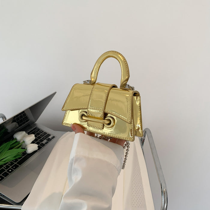 Wholesale PU Laser Glossy Children's Mini Hand Carry Crossbody Bag JDC-SD-YuanDuo097