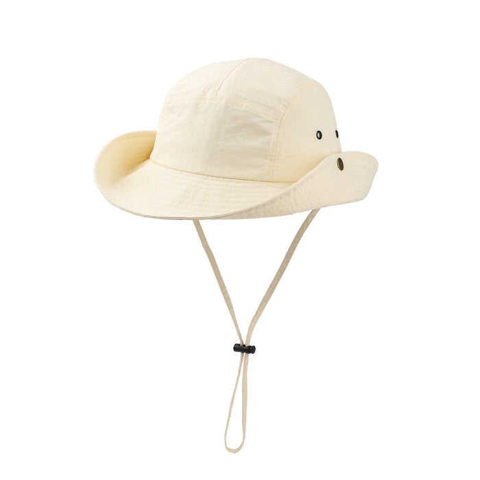 Wholesale Solid color sunscreen sun hat, outdoor fishing and hiking hat, western cowboy hat, quick drying fisherman hat