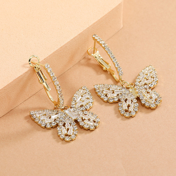 Wholesale Butterfly knot simple earrings