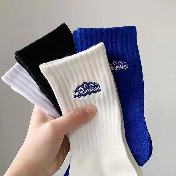 Wholesale Socks polyester cotton thin sports couple socks mid tube socks