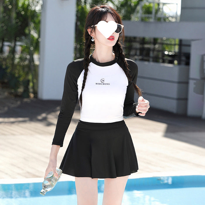 Wholesale Split swimsuit for hot spring bath, new long sleeved sports swimming pool special swimming suit