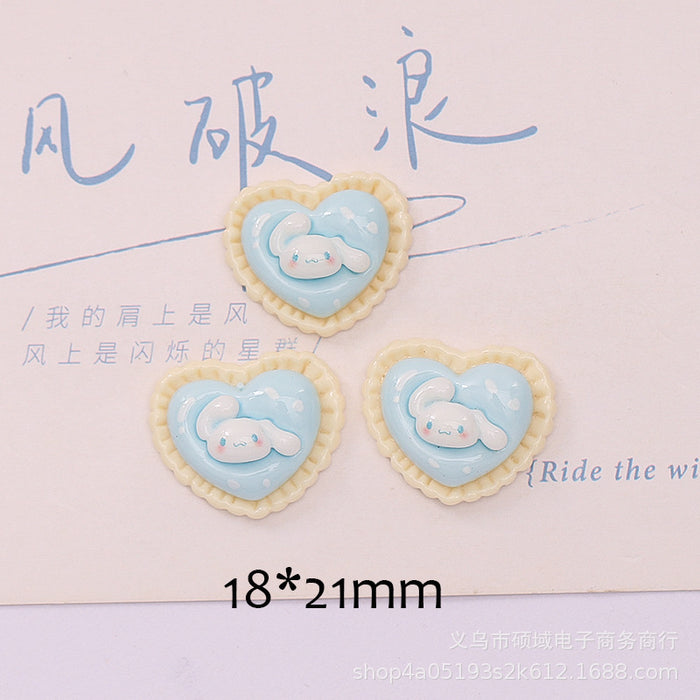 Wholesale Cartoon Puppy Cheese Cake  Cream Gel Hair Accessories Water Cup Sticker Resin Jewelry Accessories