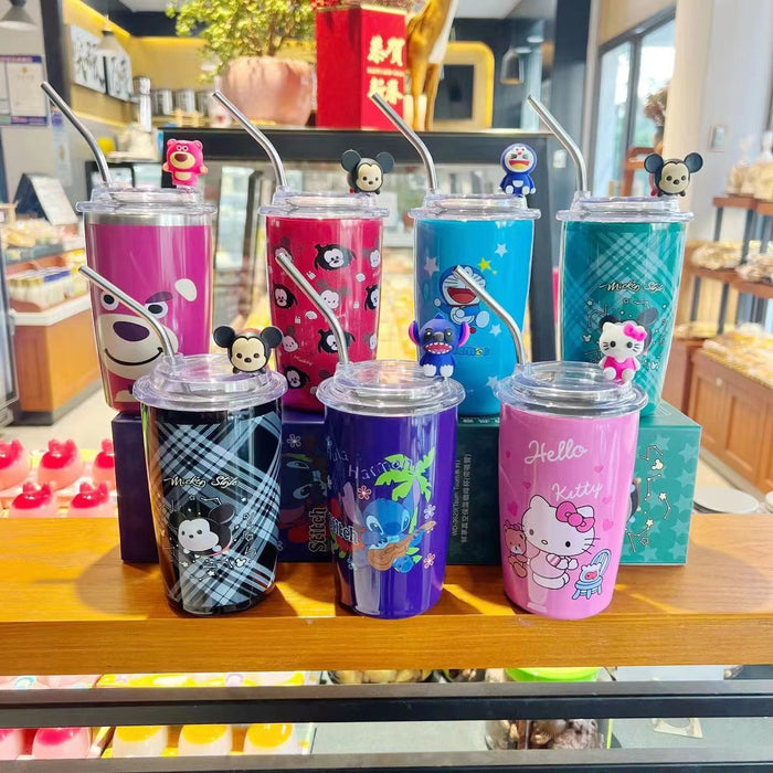 Wholesale Bear Thermos Cup Straw Cup Water Cup Coffee Cup Office Cup