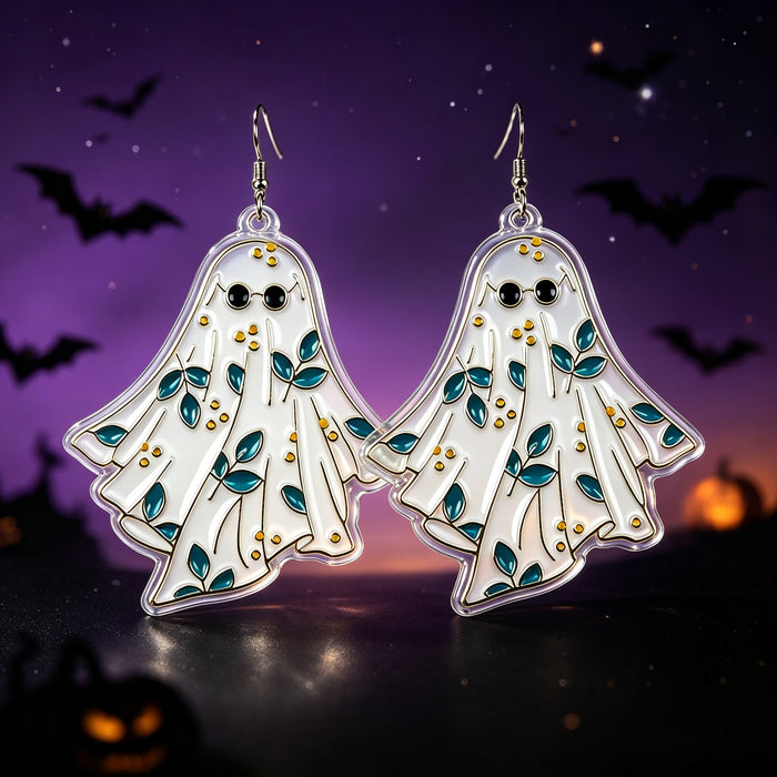 Wholesale  Ghost Acrylic Earrings Funny Cartoon Design Party Jewelry Accessory