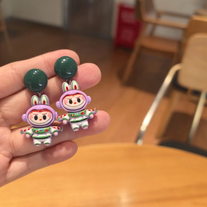 Wholesale Handmade  Silver Needle  Personality Cute Cartoon