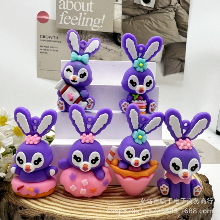 Wholesale Cartoon keychain accessories, soft rubber figurine bag decorations