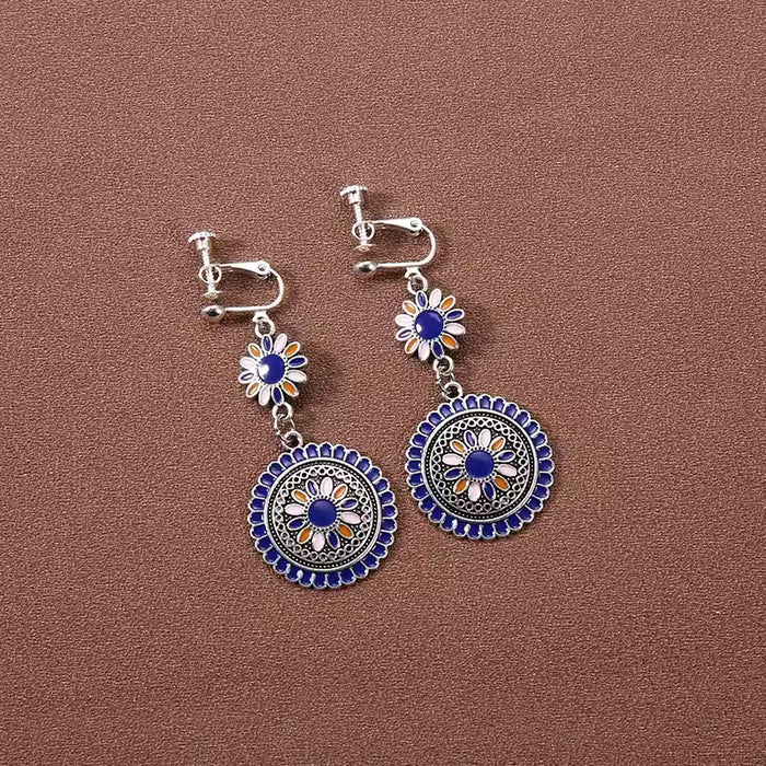 Wholesale Alloy Bohemian Retro Ethnic Style Su Long Earrings JDC-ES-Gumi003