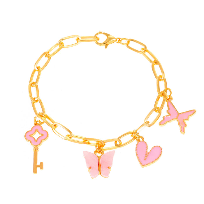 Wholesale Bohemian Ethnic Style Zinc Alloy Jewelry Set Cow Head Design Necklace and Bracelet